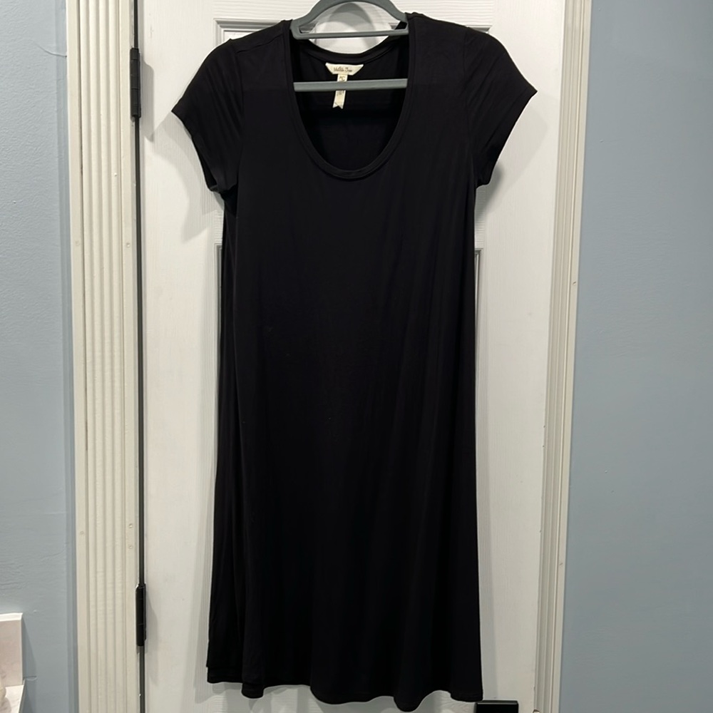 Matilda Jane Clothing Womens Tshirt Dress Black Size Small Cap Sleeve